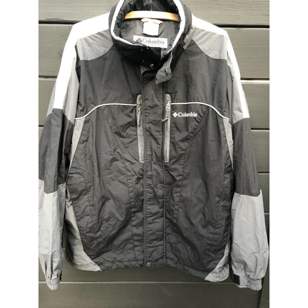 Women’s COLUMBIA Interchange Full Zip Jacket Size Medium Black/Gray Waterproof